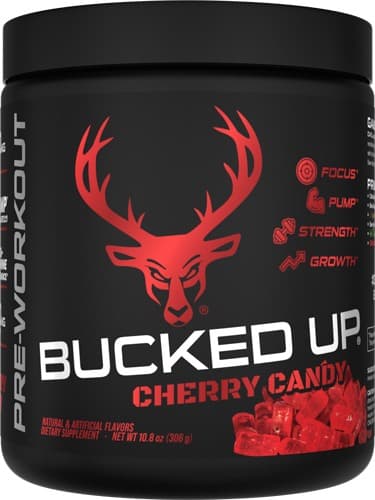 BUCKED UP PRE-WORKOUT CHERRY HARD CANDY 30 SERVINGS