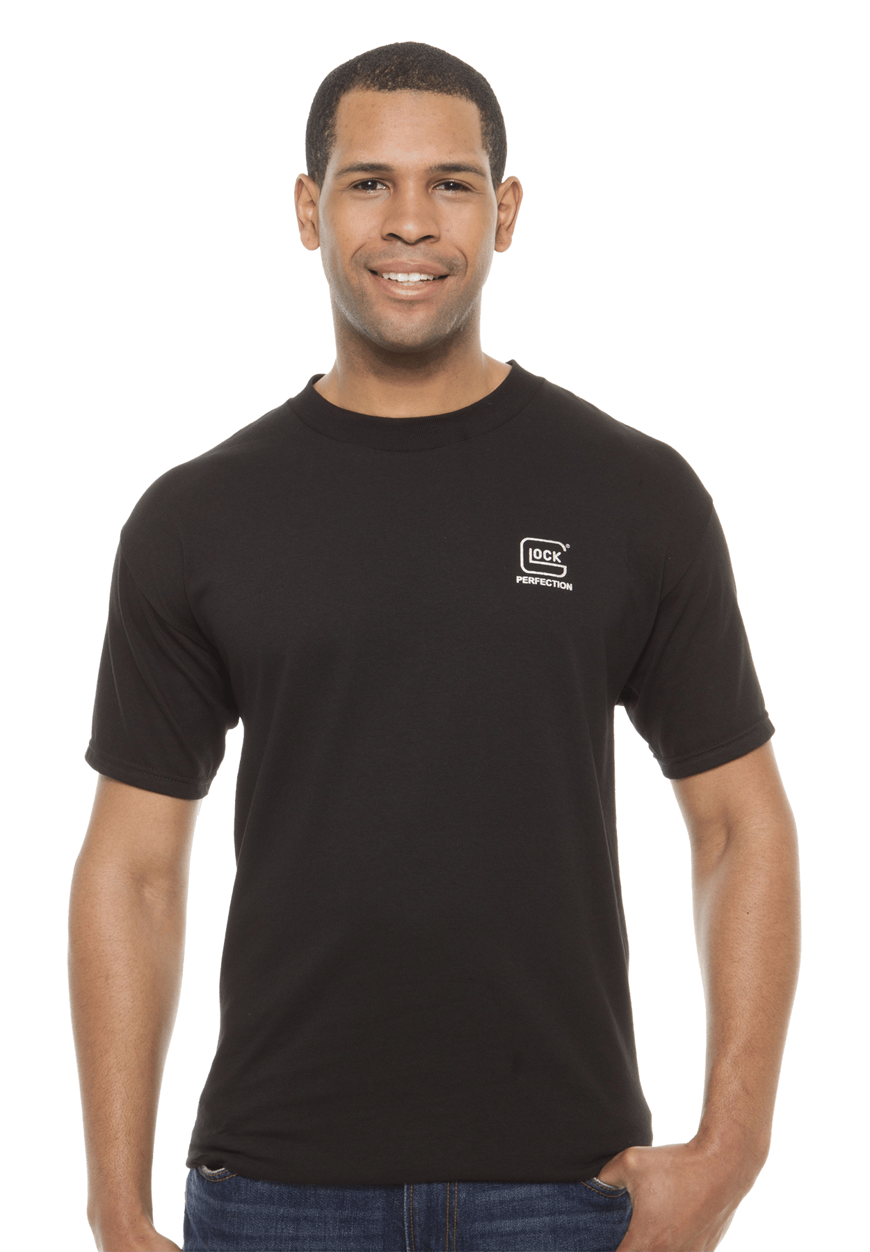 Glock AA11004 Perfection Black Pre-Shrunk Cotton Short Sleeve Medium
