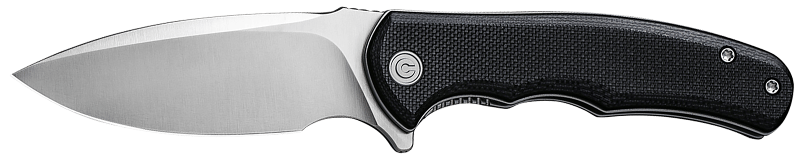 Civivi Knives C18026C-2 Praxis Mini 2.98" Folding Drop Point Plain Satin D2 Steel Blade, Black Textured G10 Handle