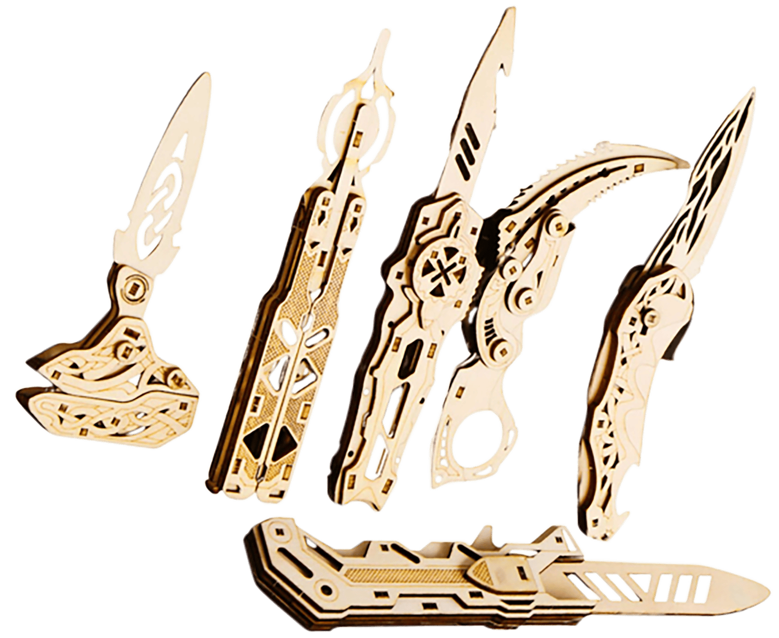 CAMP CBG-PZ-03K WOOD PUZZLES KNIVES SET OF 6