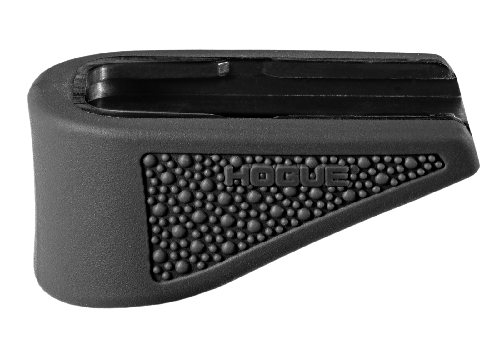 Hogue 18230 Extension Base Pad Fits Glock 43 Compatible w/ 6rd Magazine Black Overmolded Rubber