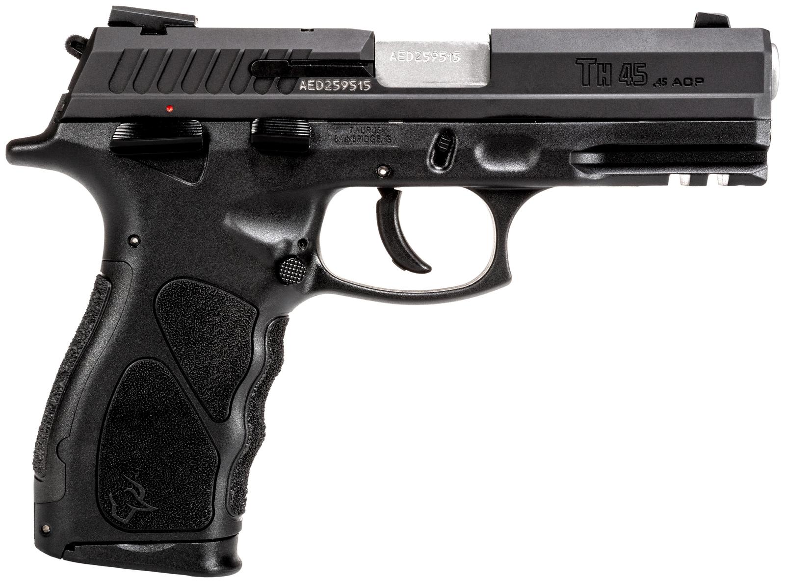 Taurus 1TH45041 TH Full Size 45 ACP 13+1 4.27" Matte Stainless Steel Barrel, Matte Black Serrated Slide, Black Polymer Frame w/Picatinny Rail, Black Interchangeable Backstrap Grip Right Hand