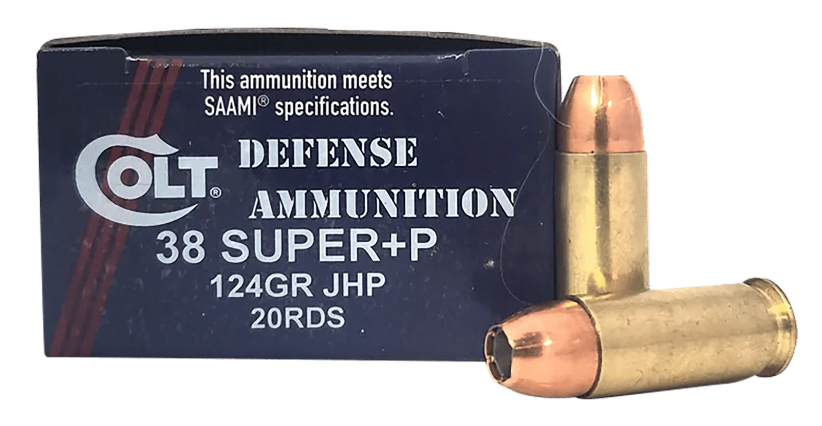 DoubleTap Ammunition 38SU124CT Doubletap Defense 38Super+P 124gr Jacket Hollow Point 20 Per Box/10 Case