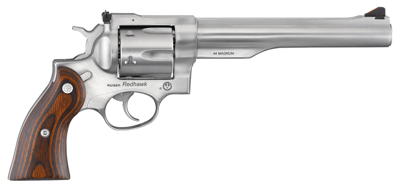 Ruger 5041 Redhawk Large Frame 44 Special/44 Rem Mag 6rd, 7.50" Satin Stainless Steel Barrel, Dual Chambered Satin Stainless Cylinder & Frame, Hardwood Grip