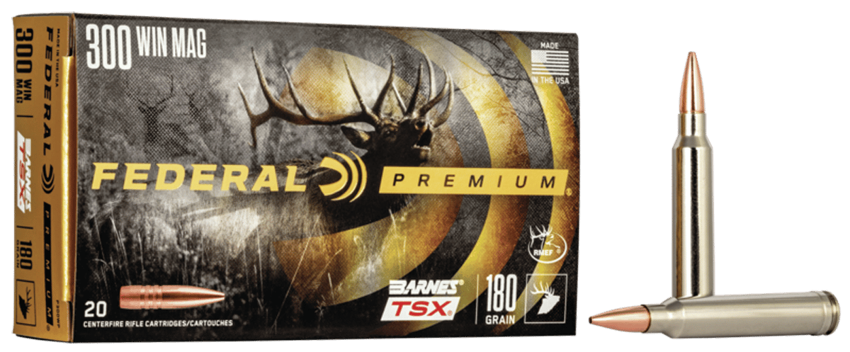 Federal P300WP Premium 300WinMag 180gr Barnes TSX 20 Per Box/10 Case