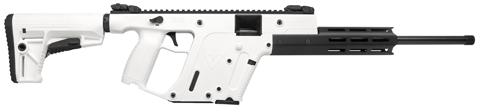 Kriss USA KV22CAP00 Vector CRB Gen2 Full Size 22 LR 10+1 Black Nitride Threaded Barrel, Alpine Cerakote Picatinny Rail Aluminum Receiver, Alpine White 6 Position Collapsible Synthetic Stock, Alpine Po