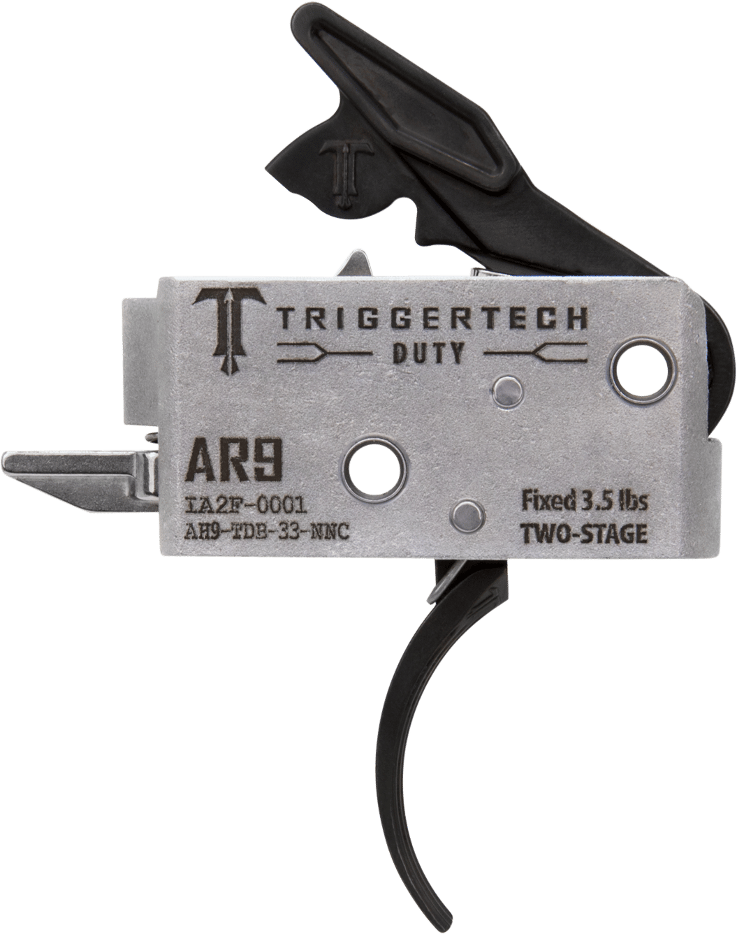 TriggerTech AH9TDB33NNC Duty Curved Trigger Two-Stage 3.50 lbs Draw Weight Fits AR-9