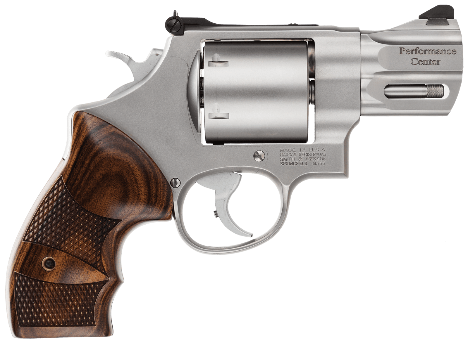 Smith & Wesson 170135 Performance Center Model 629 44 Rem Mag, 44 S&W Spl 6rd 2.63" Stainless Steel Barrel & Cylinder Matte Silver Stainless Steel Frame with Wood Grip