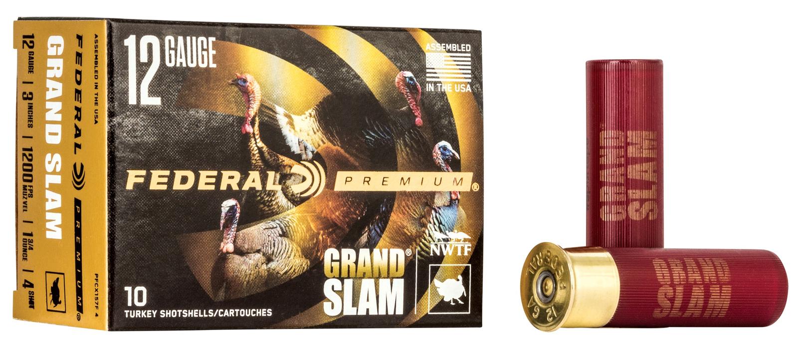 Federal PFCX157F4 Premium Grand Slam 12Gauge 3" 1 3/4oz 4Shot 10 Per Box/25 Case