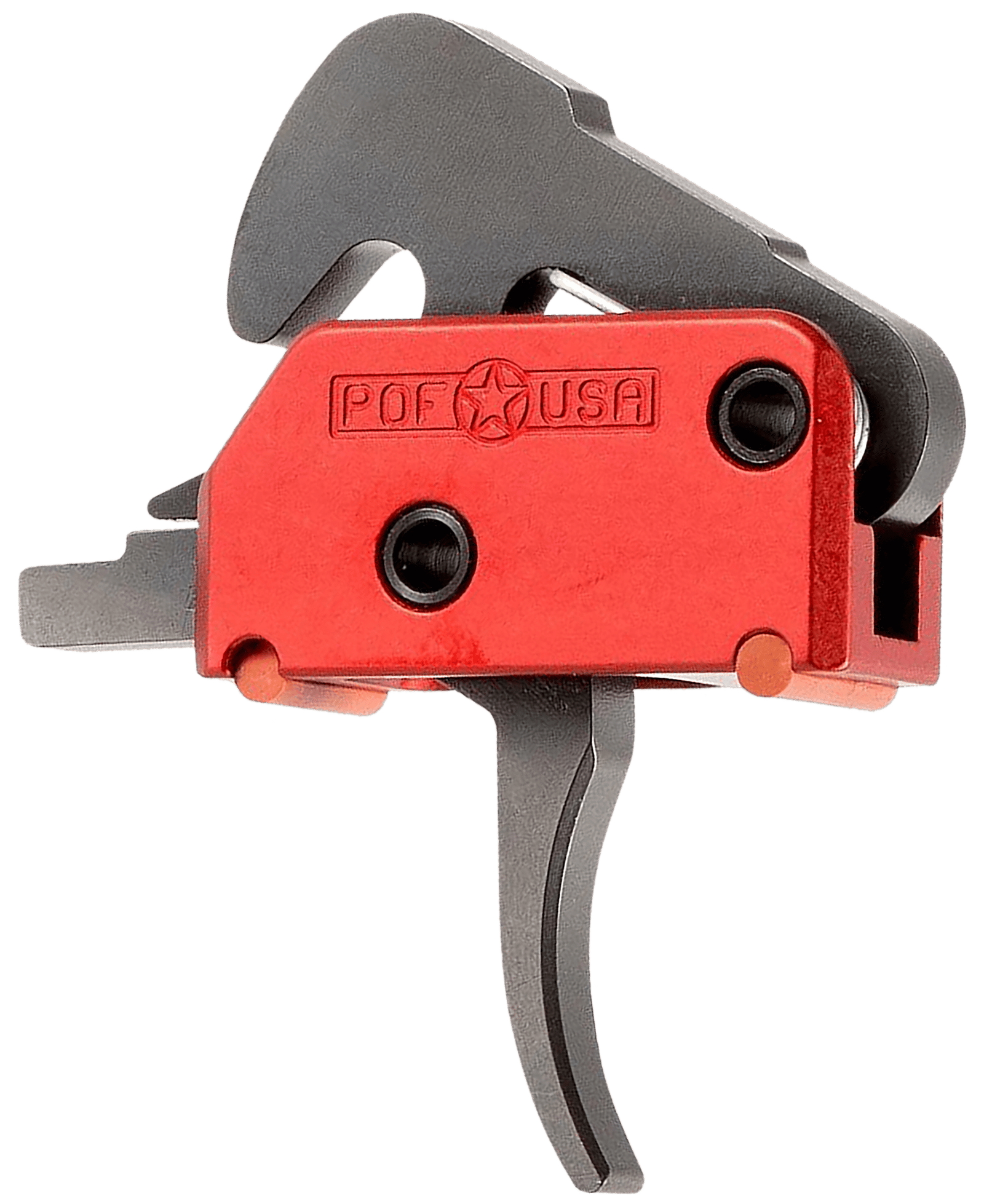 Patriot Ordnance Factory 01509 Drop-In Black/Red Curved Trigger Two-Stage
