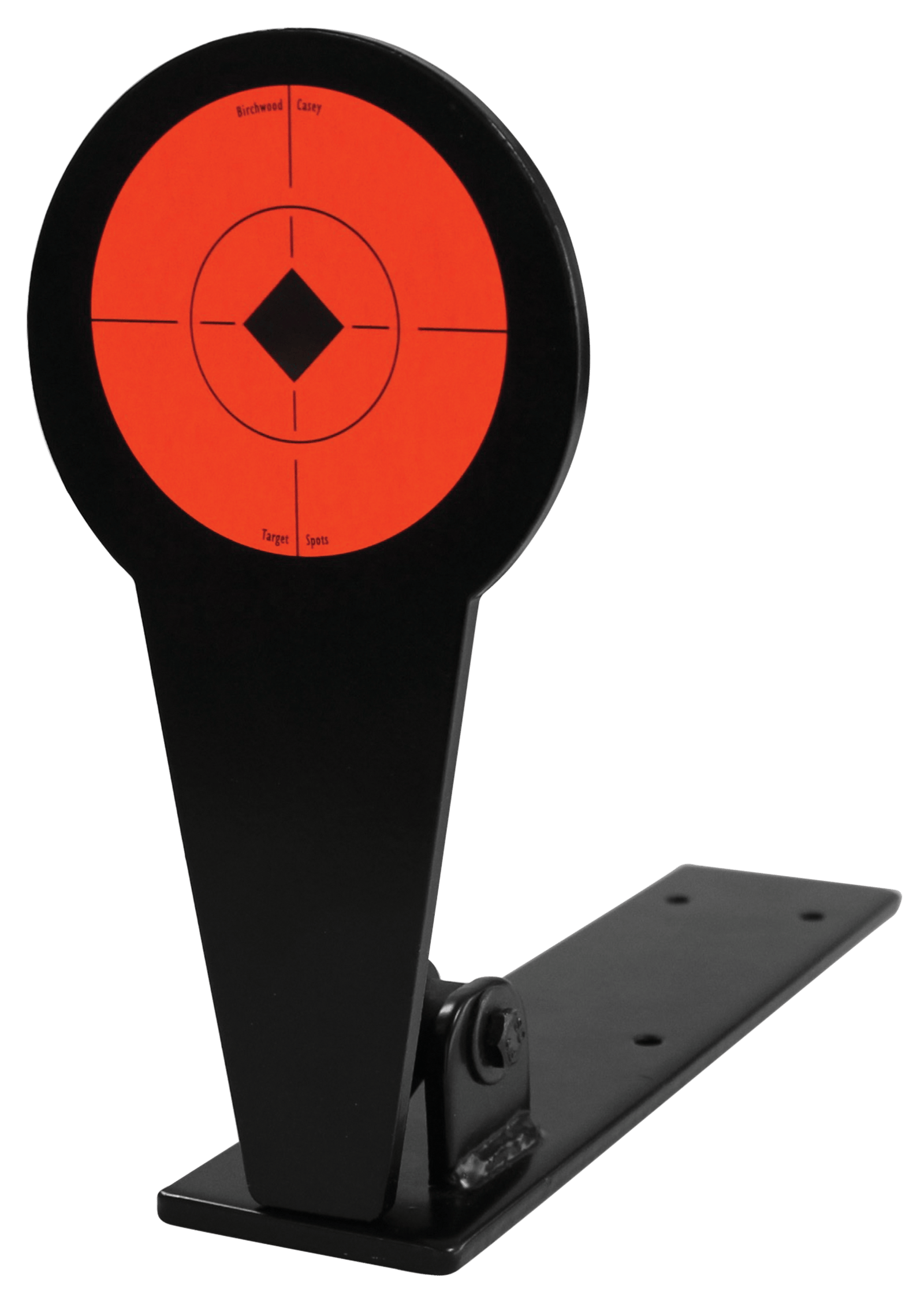 Birchwood Casey 47524 World of Targets Popper 4" Rimfire Pistol/Rifle Black/Orange Steel Diamond Standing Includes Ground Stakes