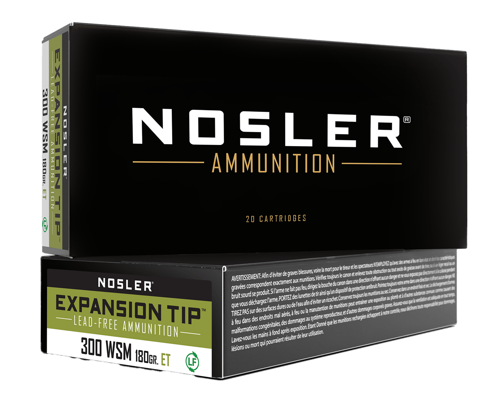 Nosler 40152 E-Tip 300WSM 180gr E Tip Lead Free 20 Per Box/10 Case