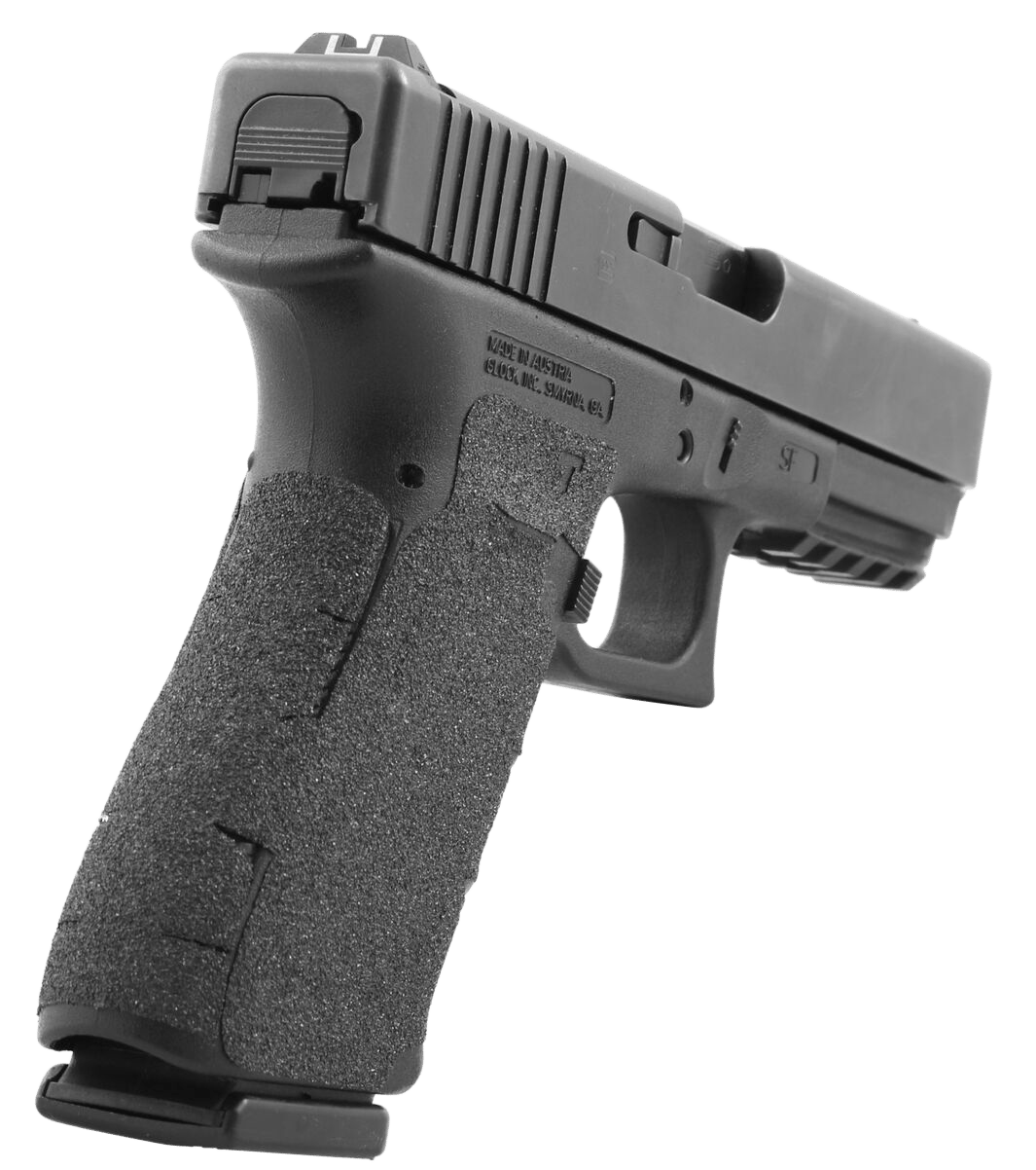 Talon Grips 384G Adhesive Grip Glock Gen5 19/23/25/32/38/44 w/Large Backstrap, Black Textured Granulate