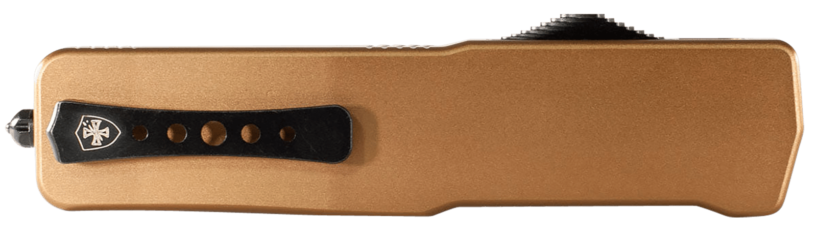 Templar Knife SAAB221 Premium LW Small 3" OTF Tanto Plain Black Oxide Stonewashed Powdered D2 Steel Blade, 4.50" Bronze Anodized Aluminum Handle