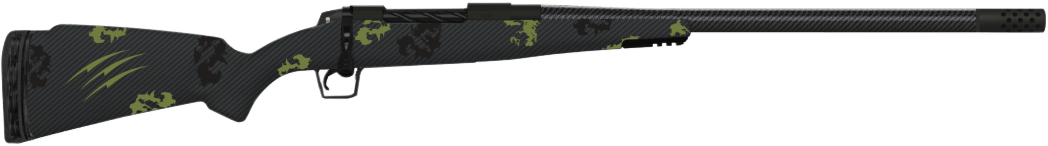 Fierce Firearms ROG300PRC24BF Carbon Rogue Full Size 300 PRC 3+1 24" Carbon Fiber Hand Lapped/Match Grade Threaded Barrel, Black Cerakote Steel Receiver, Forest Camo Fierce Rogue Carbon Fiber Stock