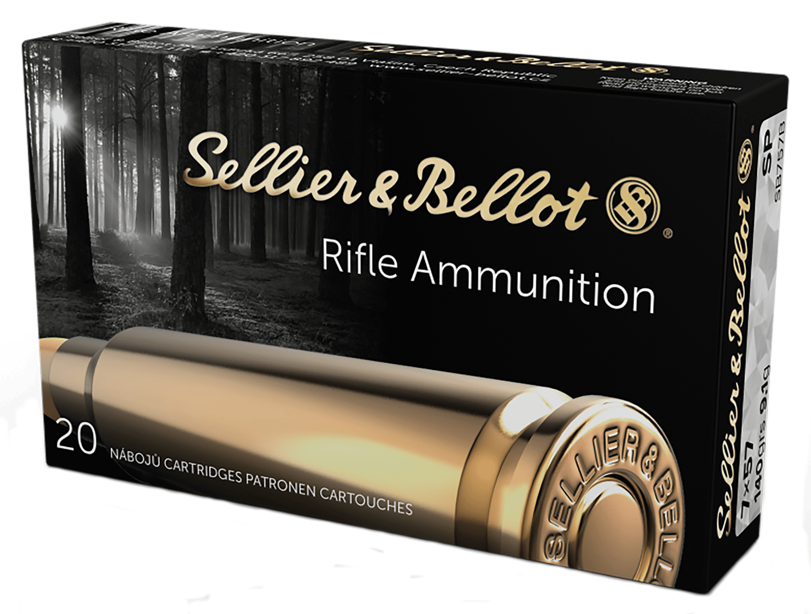 Sellier & Bellot SB757B Rifle 7x57mmMauser 140gr Soft Point 20 Per Box/20 Case