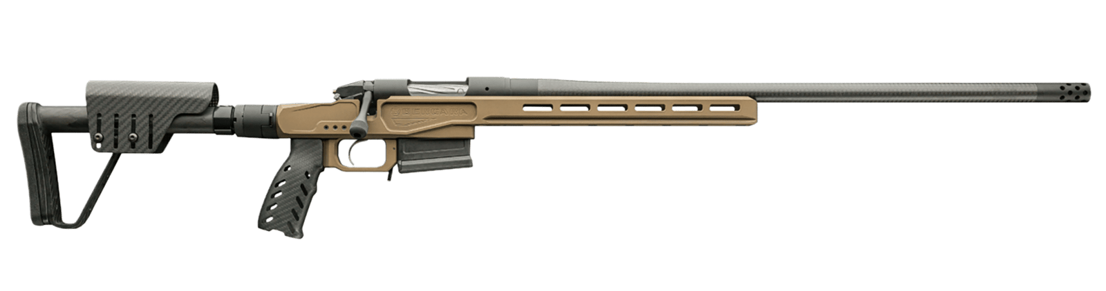 Bergara Rifles BPR3722CM Premier MgLite Full Size 22 Creedmoor 5+1 20" Carbon Fiber CURE Carbon Fiber Barrel, Graphite Black Cerakote Steel Receiver, Flat Dark Earth XLR Folding Chassis