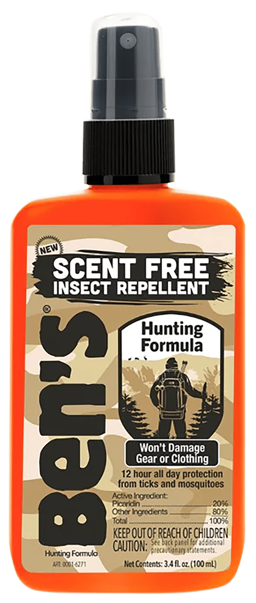 Adventure Medical Kits 00067366 Ben's Hunting Formula Unscented 3.40oz Spray Repels Mosquitos/Ticks Effective Up to 12 hrs