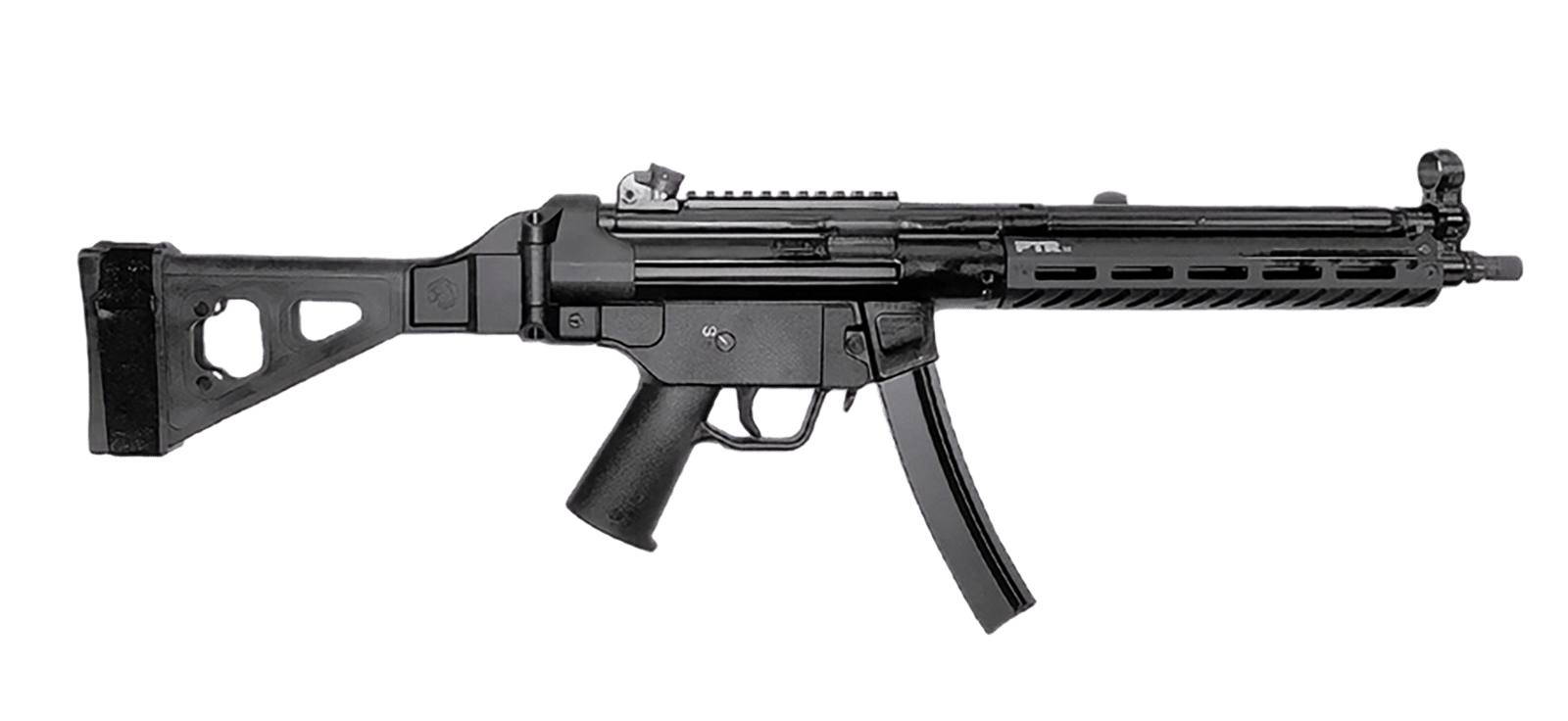 PTR 9LTBR-0090101 9LTBR 9mm Luger 30+1 12.50" Black Nitride Threaded Barrel, M-LOK Handguard, Black Anodized Aluminum Receiver w/Picatinny Rail, Black Synthetic SB Tactical Brace, Black Polymer Grip