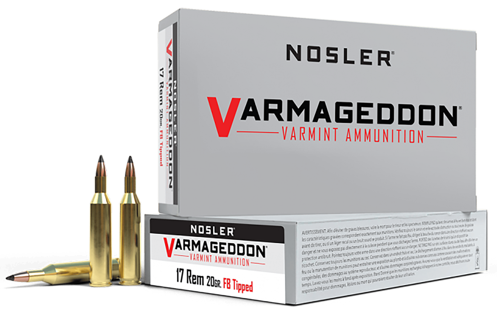 Nosler 65105 Varmageddon 17Rem 20gr Flat Base Tipped 20 Per Box/20 Case