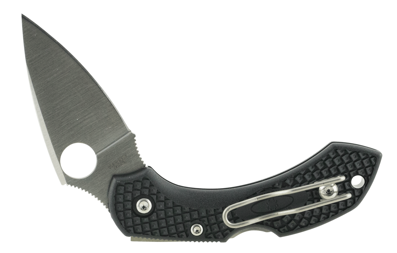 Spyderco C28PBK2 Dragonfly 2 2.25" Folding Clip Point Plain VG-10 SS Blade Black FRN Handle Includes Pocket Clip