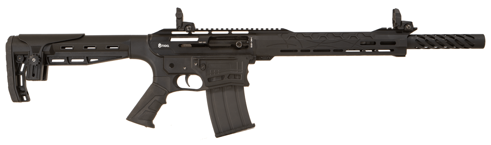 Citadel CBOSS2512 Boss25 12 Gauge Semi-Auto 3" 5+1 18.75" Black Steel Threaded Barrel, Black Picatinny Rail Aluminum Receiver, Picatinny Handguards, Black Adj Cheek Riser Synthetic Stock