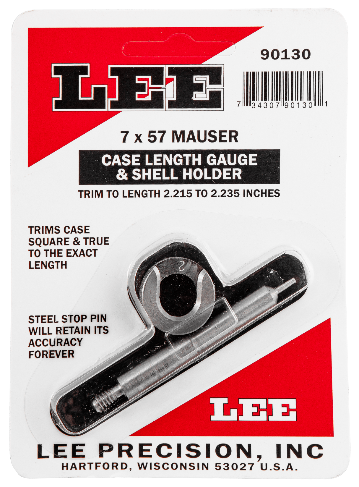 Lee Precision 90130 Case Length Gauge 7x57mm Mauser Steel 0.07 lbs