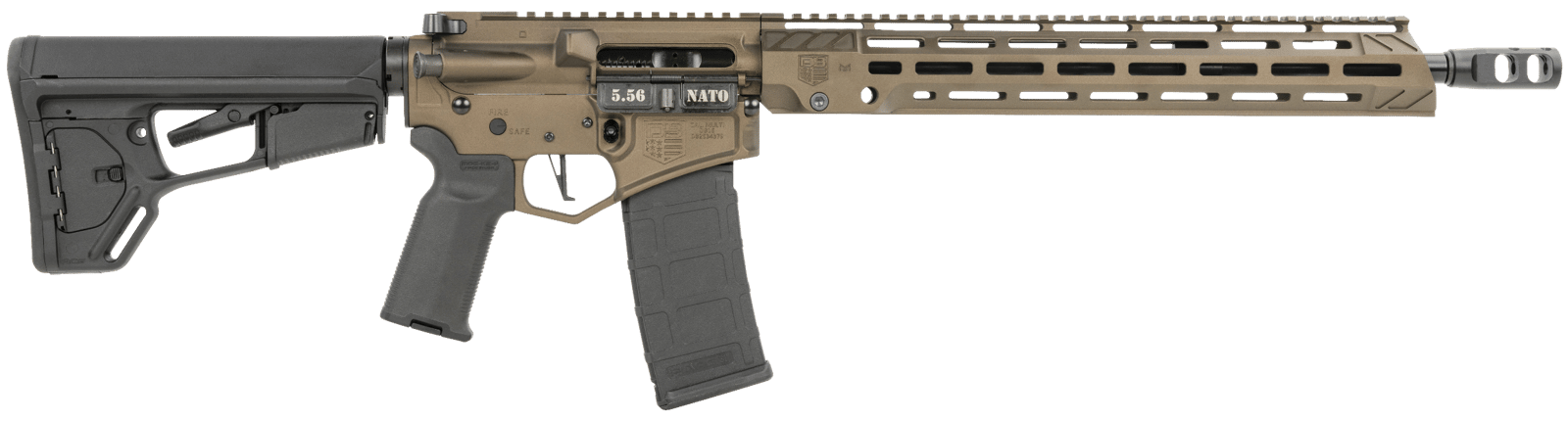 Diamondback DB1758K071 DB15 5.56x45mm NATO 16" 30+1 Midnight Bronze Adjustable Magpul ACS-L Stock Black Magpul MOE-K2+ Grip 15" M-LOK
