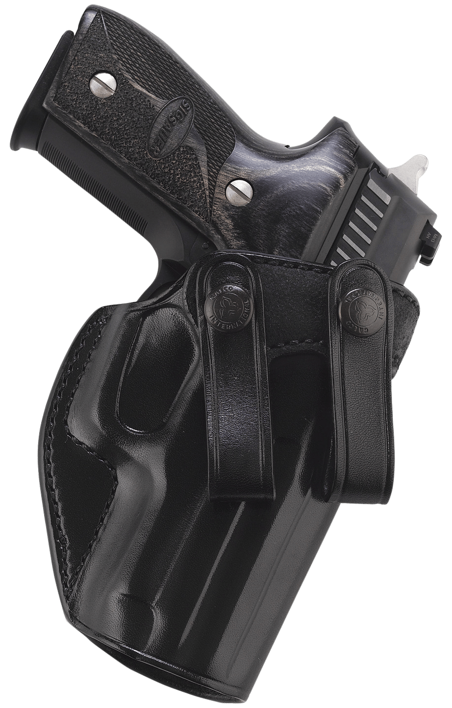 Galco SUM270B Summer Comfort IWB Black Leather Belt Loop Fits Browning Hi-Power/Springfield SA-35/Girsan MC P35/Match Right Hand