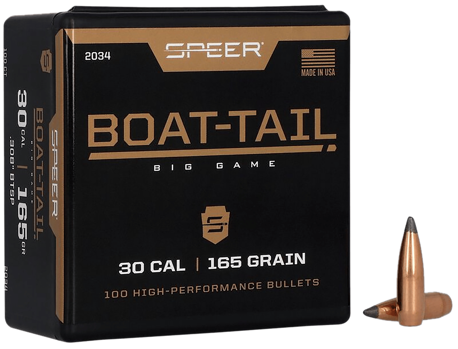 Speer 2034 Boat-Tail .308 165 gr Spitzer Boat Tail Soft Point