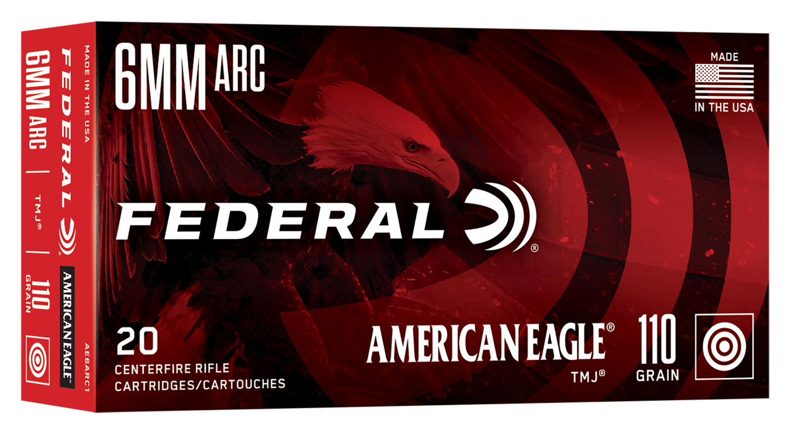 Federal AE6ARC1 American Eagle 6ARC 110gr Total Metal Jacket 20 Per Box/10 Case