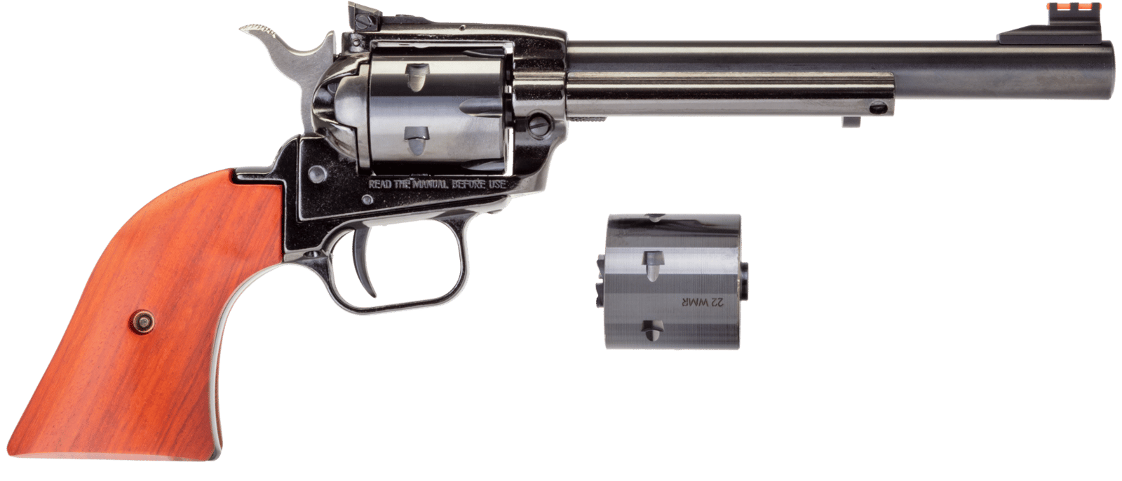 Heritage Mfg RR22MB6AS Rough Rider 22 LR 22 WMR 6 Shot 6.50" Black Barrel, Cylinder & Frame, Cocobolo Grips