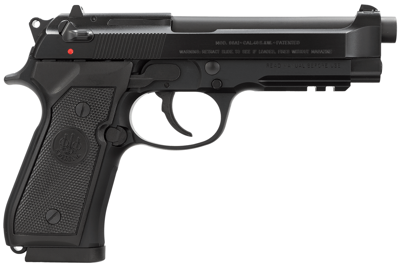 Beretta USA J9A4F11 96A1 40 S&W 4.90" Barrel 10+1, Black Bruniton Alloy Frame, Serrated Steel Slide & Polymer Grip