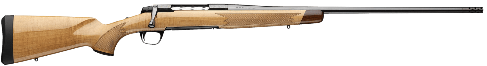Browning 036080227 X-Bolt 2 Medallion 7mm Rem Mag 3+1 26" Blue Polished Threaded Barrel & Drilled & Tapped Carbon Steel Receiver, Fixed Gloss AAAA Maple Wood Stock, Radial Muzzle Brake