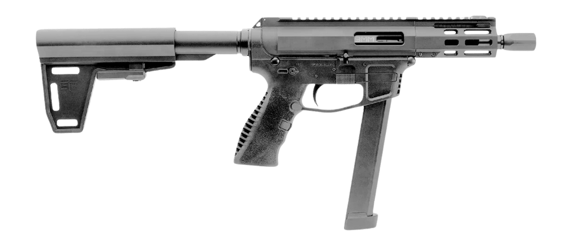 Gforce Arms GFHYB545 Jawbone 45 ACP 26+1 5" Black QPQ Threaded Barrel, Black Anodized Aluminum Alloy Receiver w/Picatinny Rail, Ace of Brace Paddle Pistol Brace, Black Polymer Grip, Ambidextrous