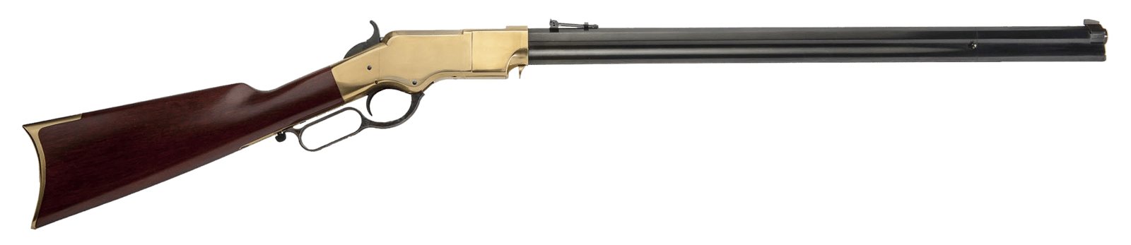 Cimarron CA288 1860 Henry Civilian 45 Colt (Long Colt) 12+1 24" Blued Octagon Barrel, Brass Stainless Steel Receiver, Walnut Fixed Stock, Right Hand