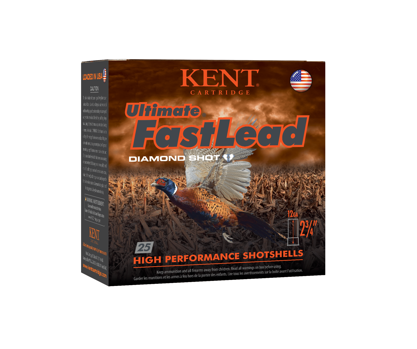 Kent Cartridge K122UFL426 Ultimate Fast Lead 12Gauge 2.75" 1 1/2oz 6Shot 25 Per Box/10 Case
