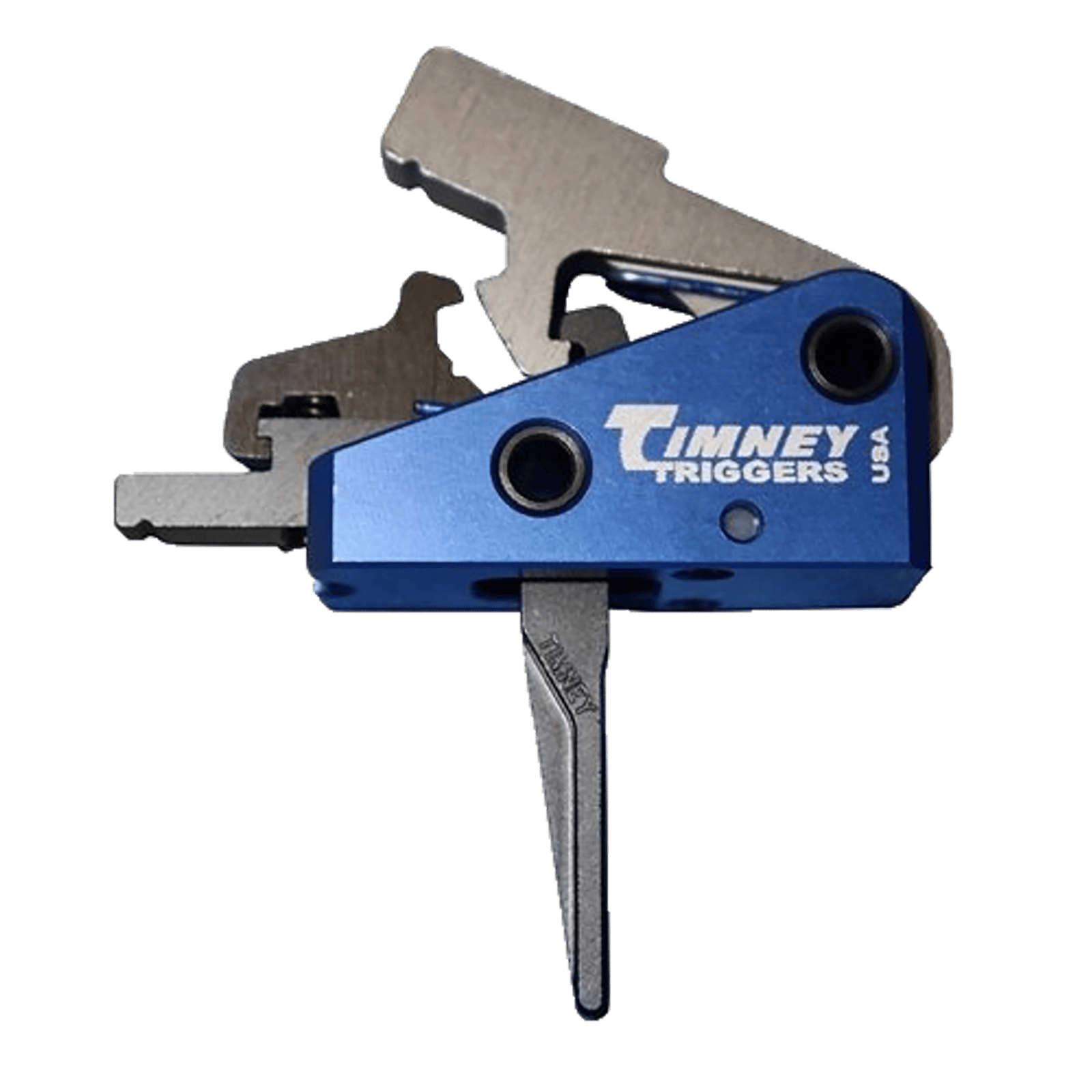 Timney Triggers 663SST Targa Long Trigger Two-Stage Straight Trigger with 2 lbs Draw Weight & Black/Blue Finish for AR-Platform