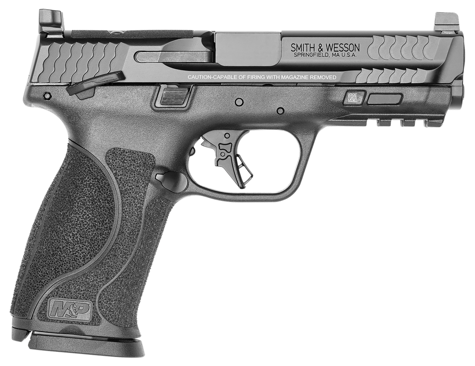 Smith & Wesson 13567 M&P M2.0 Full Size 9mm Luger 17+1, 4.25" Black Stainless Steel Barrel & Optic Ready/Serrated Slide, Matte Black Polymer Frame w/Picatinny Rail