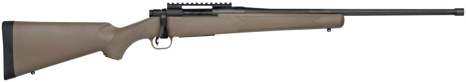 Mossberg 27873 Patriot Predator 243 Win Caliber with 5+1 Capacity, 22" Threaded/Fluted Barrel, Matte Blued Metal Finish & Flat Dark Earth Synthetic Stock Right Hand (Full Size)