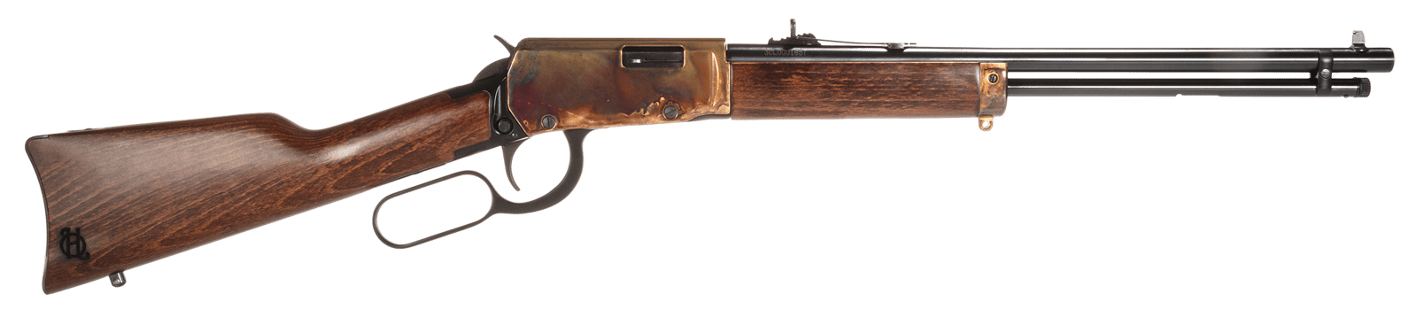 Heritage Mfg STR22LCH16 Settler Compact 22 LR 13+1 16.50" Black Oxide Alloy Steel Barrel, Color Case Hardened Aluminum Receiver ,Walnut Fixed Stock, Right Hand