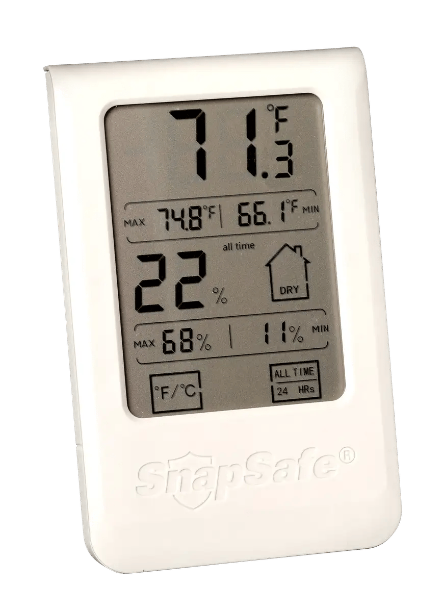 SnapSafe 75909 Gun Safe Hygrometer Gray AAA