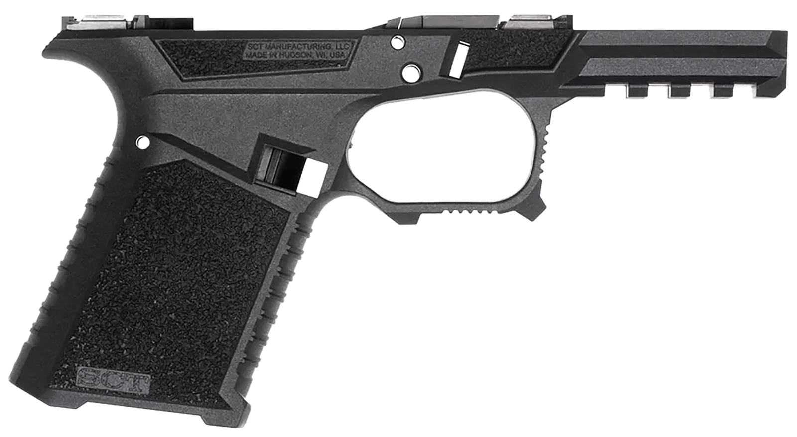 Sct Manufacturing 225000100 Compact Compatible w/ Gen3 19/23/32 Black Polymer Frame Aggressive Texture Grip Includes Locking Block