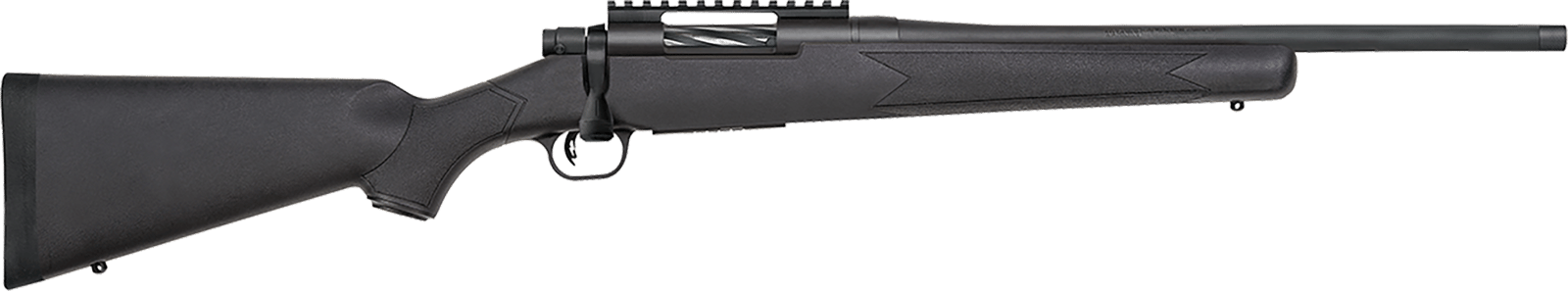 Mossberg 28232 Patriot Carbine 350 Legend 5+1 18" Matte Blued Threaded Bull Barrel, Matte Blued Picatinny Rail Receiver, Black Fixed Synthetic Stock