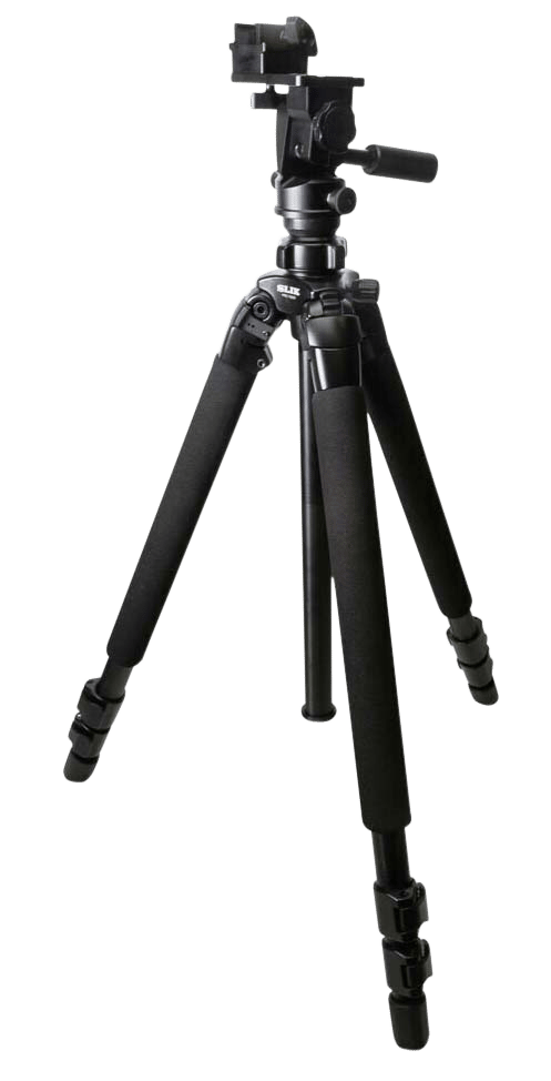KOPF Jager KJ85003K Folding Tripod K700 Tripod made of Aluminum with Black Finish, Adjustable Reaper Rail, 3-Level Leg Extension, 21-87 Degree Pan & Tilt