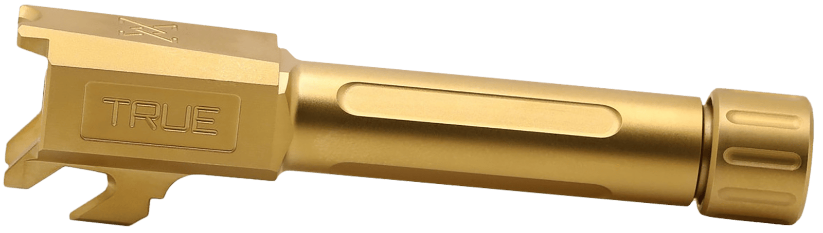 True Precision Inc TPSHCBXTG Springfield 9mm Luger 3.10" Threaded Gold TiN Stainless Steel, Fits Springfield Hellcat