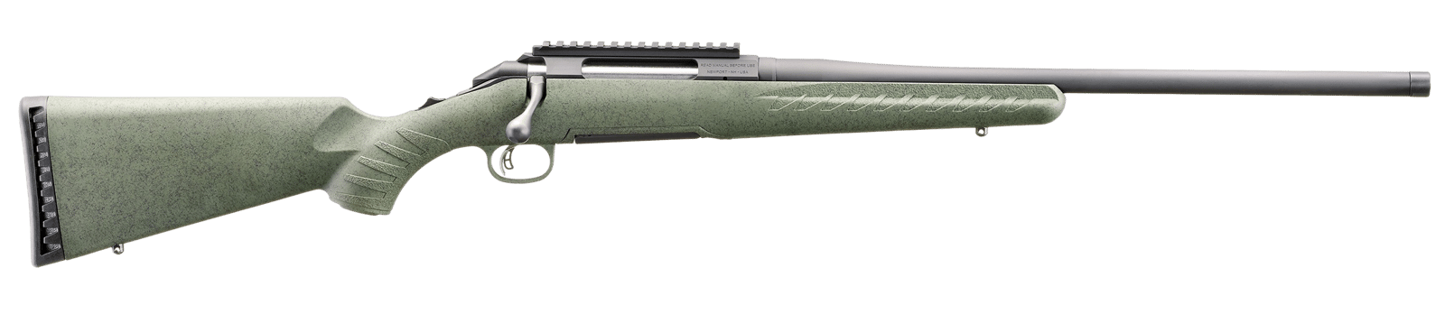 Glenfield 52005 Model A Full Size 6.5 Creedmoor 4+1 20" Matte Black Threaded Barrel, Matte Black Alloy Steel Receiver w/Picatinny Rail, Moss Green Splatter Fixed Synthetic Stock, Thread Protector