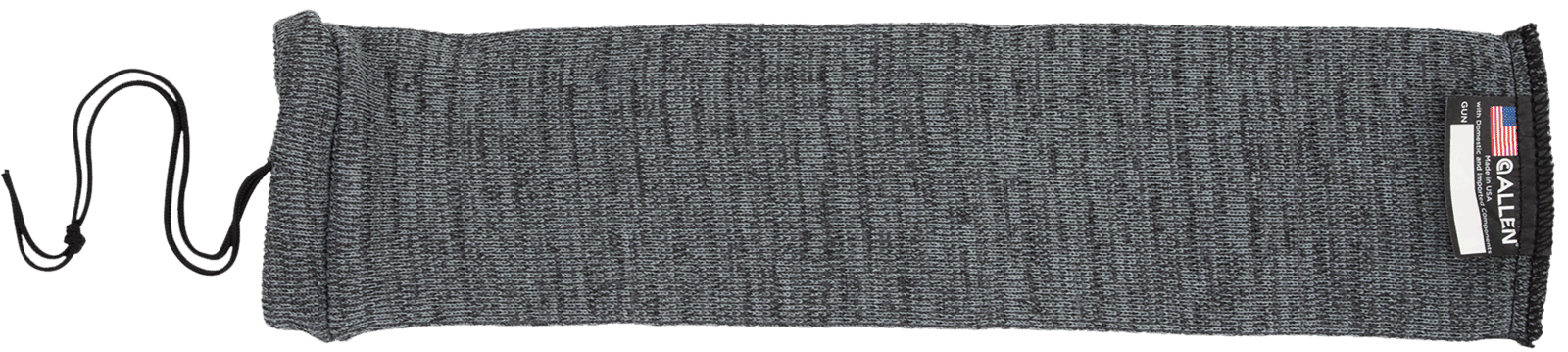 Allen 1314 Knit Handgun Sock Heather Gray, Silicone Treatment, Drawstring Closure for Most Handguns up to 14" Long