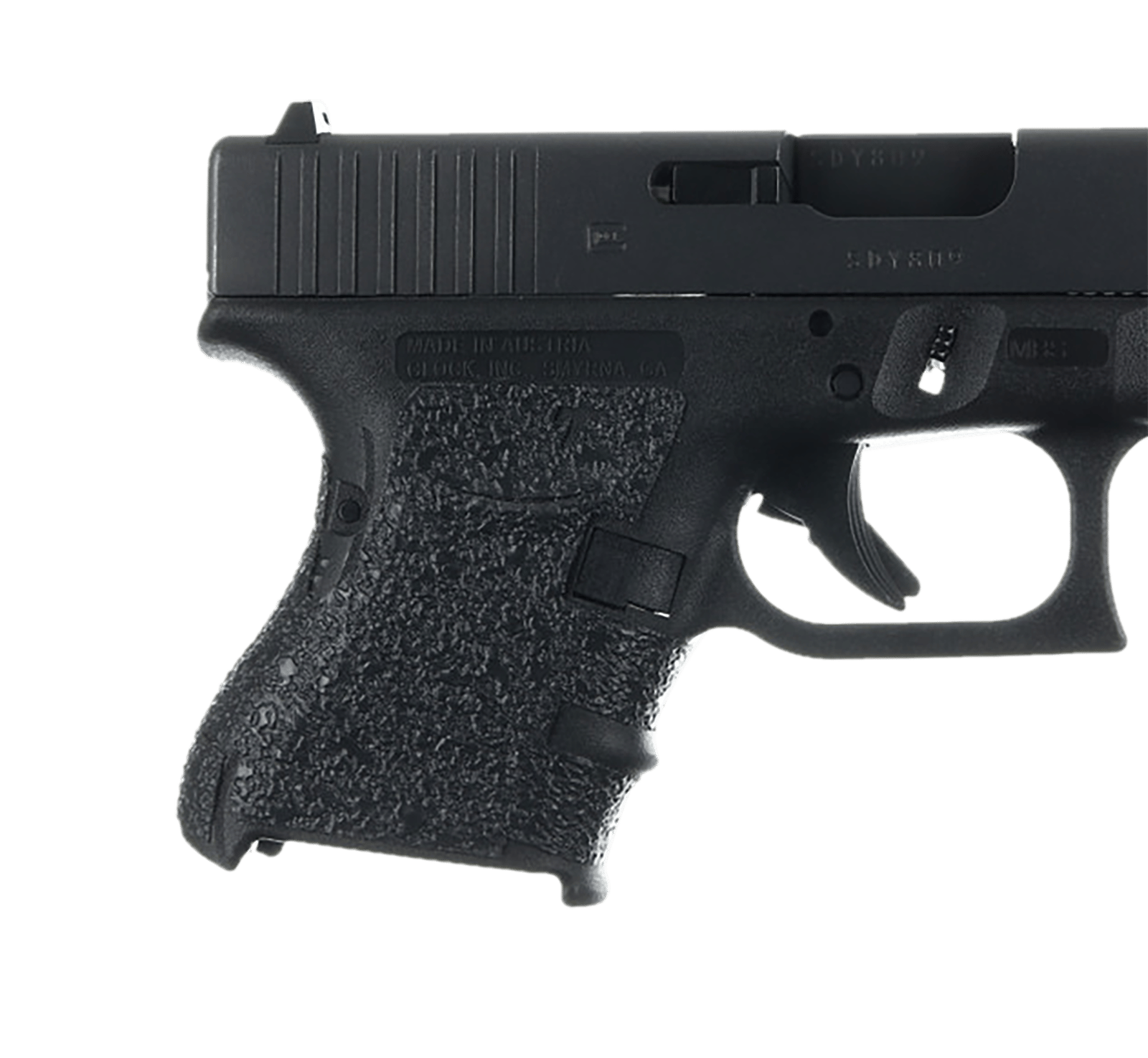 Talon Grips 117R Adhesive Grip Compatible w/Glock 26/27/28/33/39 Gen4 w/Medium Backstrap, Black Textured Rubber