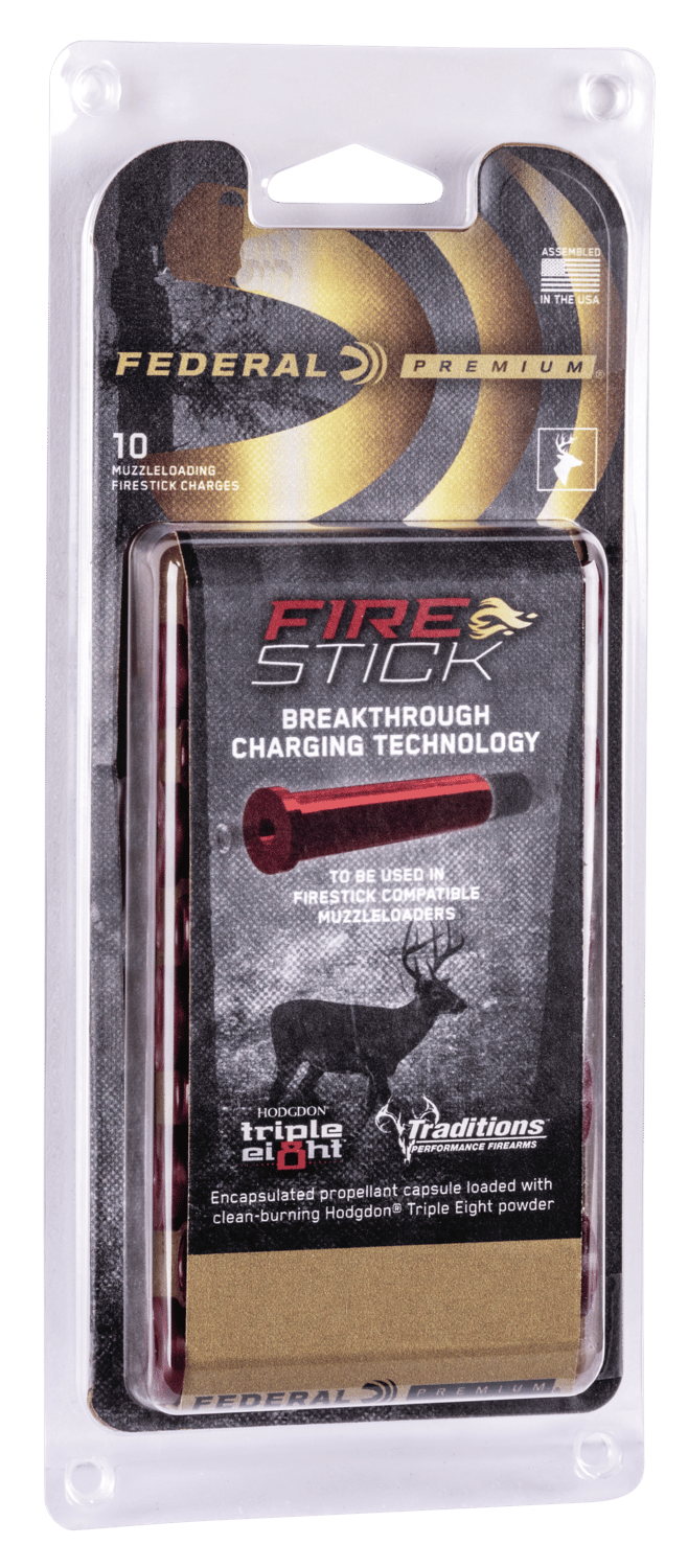 Federal PMZFS100T8 Premium Fire Stick 50Cal 100gr 10 Per Box/10 Case *For Traditions Nitro Only